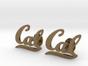 Cal Berkeley Cufflinks, Customizable in Polished Bronze