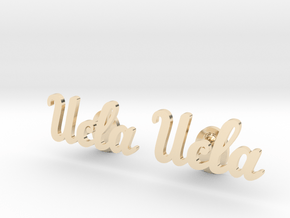 UCLA Cufflinks, Customizable in 14k Gold Plated Brass