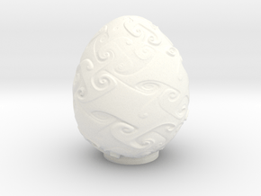 Egg No 4 - 75mm in White Processed Versatile Plastic: Small
