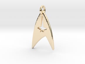 Star Trek - Starfleet Command (Pendant) in 14k Gold Plated Brass