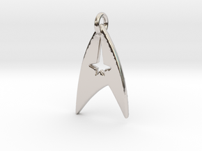 Star Trek - Starfleet Command (Pendant) in Rhodium Plated Brass