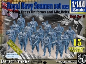 1/144 Royal Navy Seamen Set105 in Tan Fine Detail Plastic