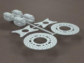 1/16 11 Inch Rearend Quad Brake Kit in Tan Fine Detail Plastic