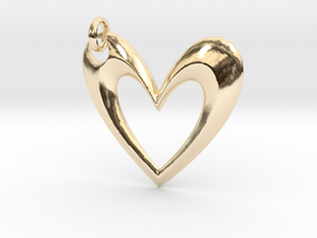 Simple Heart V in 14K Yellow Gold