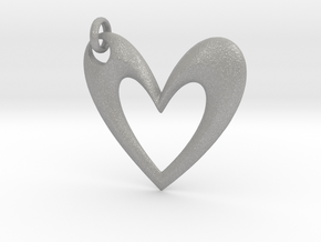 Simple Heart V in Aluminum