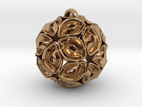 View of spherical games - part three. Pendant in Polished Brass