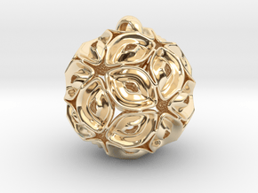 View of spherical games - part three. Pendant in 14k Gold Plated Brass