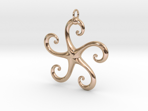 5Star in 14k Rose Gold Plated Brass