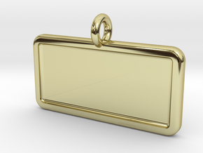 Rectangular Pet Tag in 18K Gold Plated