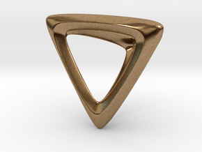 Tetrahedron Platonic Solid in Natural Brass