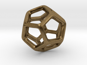 Dodecahedron Platonic Solid  in Natural Bronze