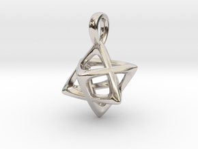 Star Tetrahedron (Merkaba) Pendant in Platinum