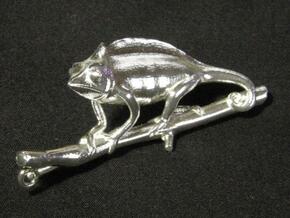 Chameleon Pendant Head in Natural Silver