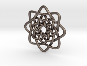 Circle Knots in Polished Bronzed Silver Steel