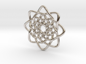 Circle Knots in Rhodium Plated Brass