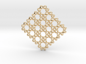 Grid Knots in 14k Gold Plated Brass