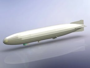 German Airship Zeppelin L42 (LZ91) 1/1800  in Tan Fine Detail Plastic