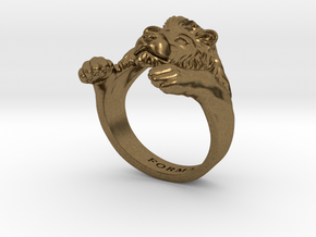 Lion Hug Ring in Natural Bronze: 5 / 49