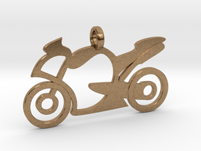 Motorcycle racing in Natural Brass