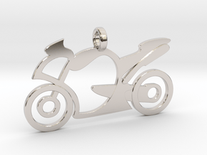 Motorcycle racing in Rhodium Plated Brass