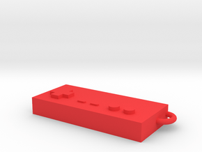 Classic Nintendo controller keychain in Red Processed Versatile Plastic