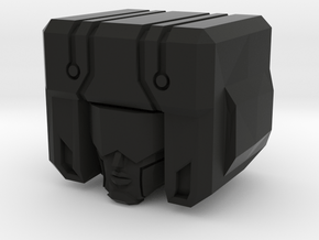 Garnetron Bot Head (Single Part) in Black Natural Versatile Plastic