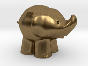 Cute Elephant in Natural Bronze: Extra Small