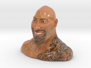 Dwayne Johnson (The Rock) in Glossy Full Color Sandstone