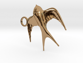 Swallow in Polished Brass