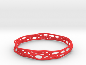 Voronoi Dodecagonal Bracelet 10mm (001) in Red Processed Versatile Plastic