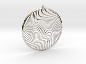 Warped Geometry Pendant in Platinum