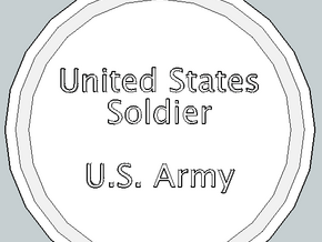U.S. Soldier Pendant in Polished Gold Steel