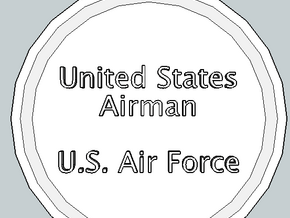 U.S. Airman Pendant in Polished Gold Steel