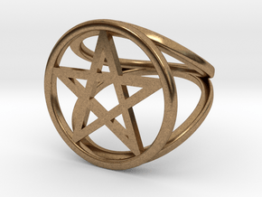 Pentacle ring in Natural Brass: 4.5 / 47.75