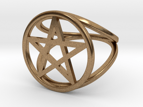 Pentacle ring in Natural Brass: 7 / 54