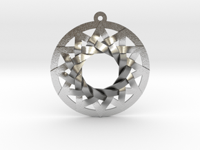 Star of Metatron Pendant 1" in Natural Silver
