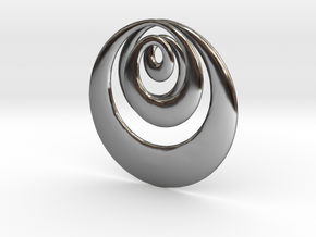Mobius X in Fine Detail Polished Silver