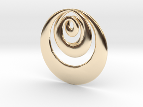 Mobius X in 14k Gold Plated Brass
