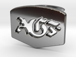 AGF cufflinks in Fine Detail Polished Silver