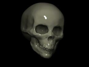 solid skull 2" in White Processed Versatile Plastic