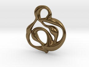 swirl pedant in Natural Bronze