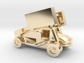 Stainless Sprint Car in 14k Gold Plated Brass