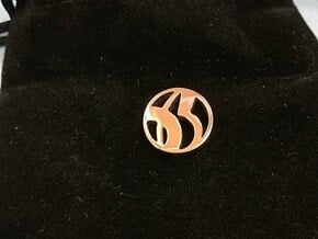 pendant no 65 in 14k Rose Gold Plated Brass