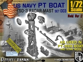 1-72 PT-588 SO-3 Radar Mast Set003 in Tan Fine Detail Plastic
