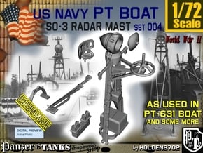 1/72 PT-631 SO-3 Radar Mast Set004 in Tan Fine Detail Plastic