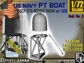 1/72 PT Boat Beehive Radar Set005 in Smooth Fine Detail Plastic