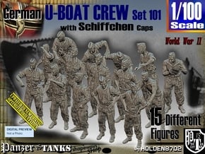 1/100 German U-Boot Crew Set101 in Tan Fine Detail Plastic
