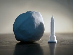 101955 Bennu & Empire State Building  in White Natural Versatile Plastic