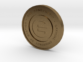 Physical Game Credits Coin thin model in Natural Bronze