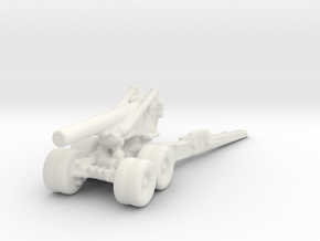 M115 203mm howitzer board game piece in White Natural Versatile Plastic
